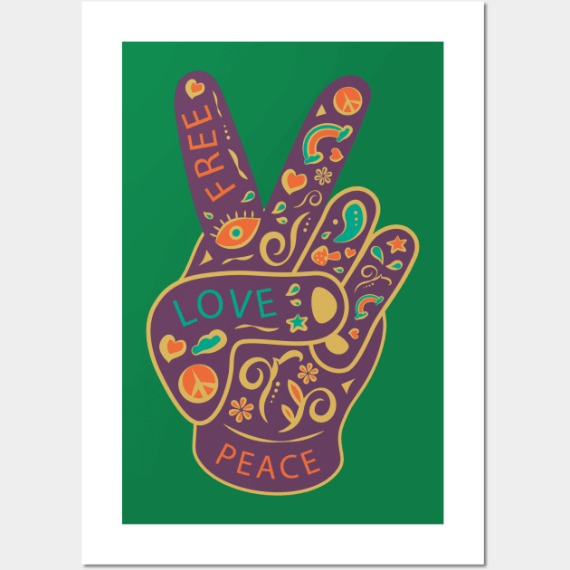 Peace Hand Wall Art by Mako Design 